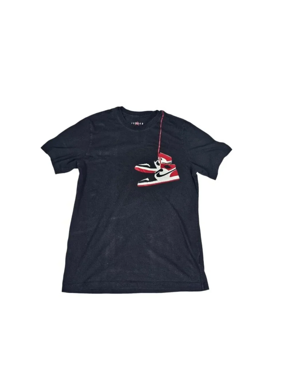 Jordan Mens AJ1 Sneaker Graphic T-Shirt Size Large Black Cotton 363277-00A